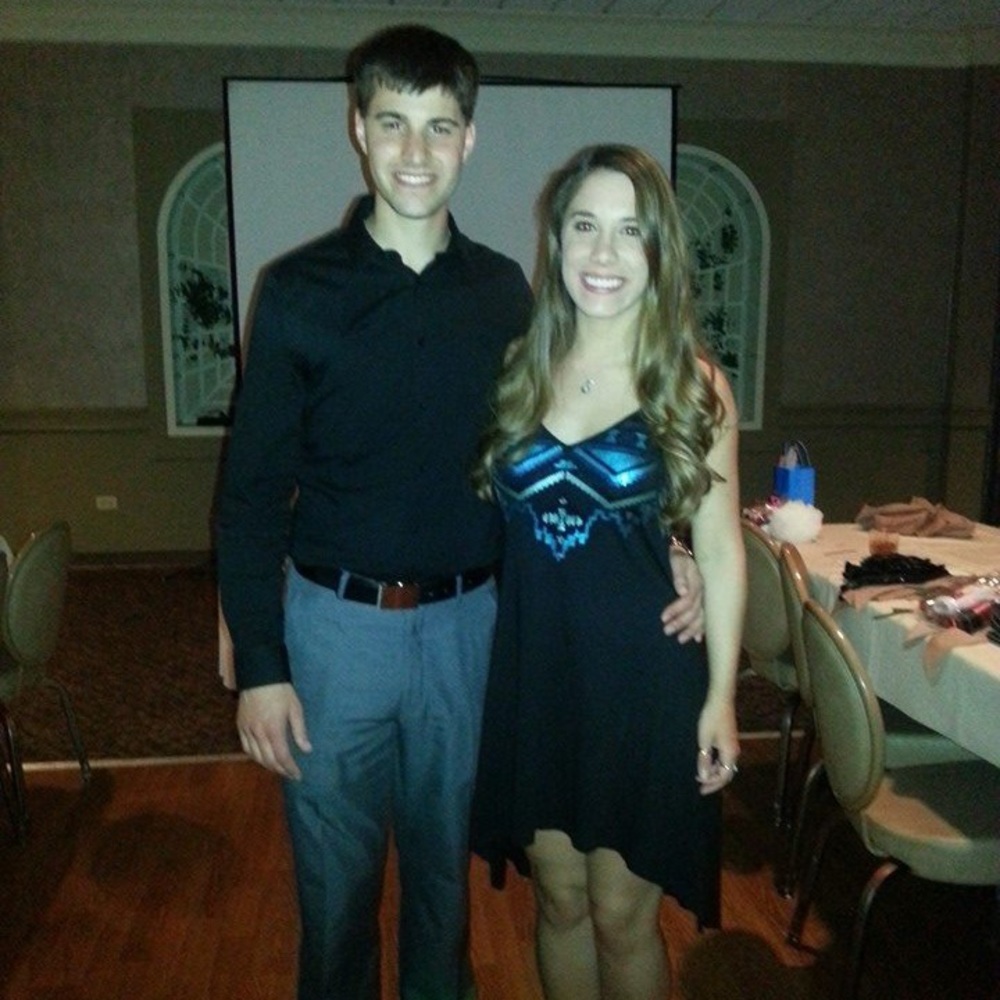 Black, blue sequin, dress